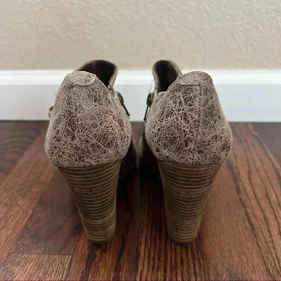 Seychelles Los Angeles Ankle Bootie Boots Brown Leather Women Size 7.5 Side Zip - Picture 3 of 15